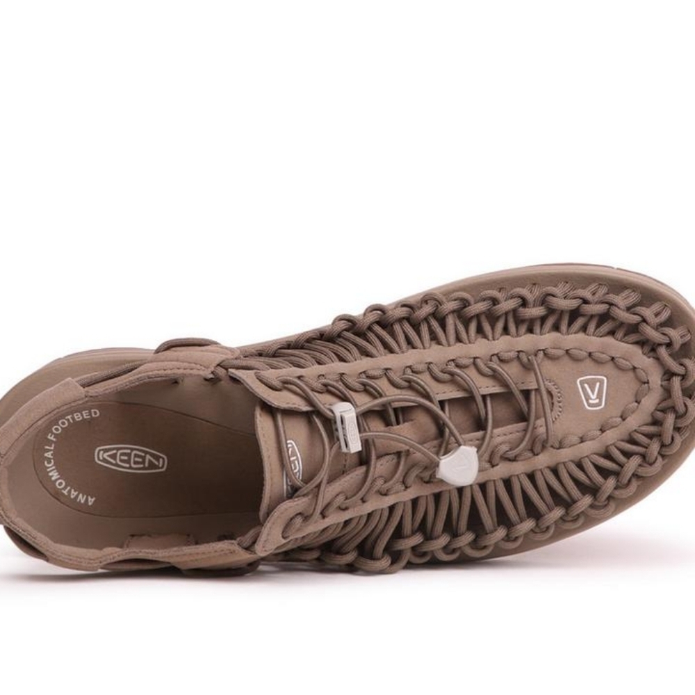 Keen Men's Braided Rope Sandals in Taupe Brown